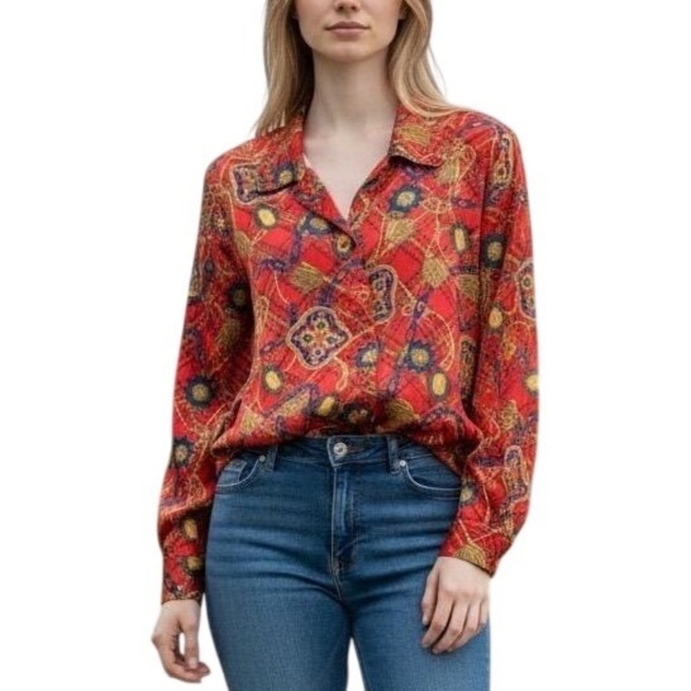 Vintage New Editions‎ 80s Blouse Size Small
